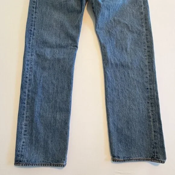 Vintage 90s LEVIS 501 Straight Leg Button Fly Denim Blue Jeans 36 x 32 - Picture 8 of 15